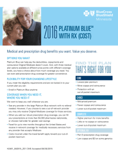 2016 platinum blue with rx (cost) - Blue Cross and Blue Shield of