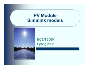 PV Module Simulink models