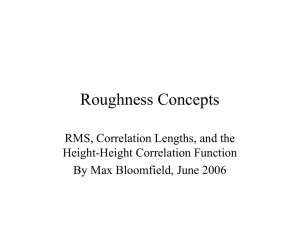 Roughness Concepts