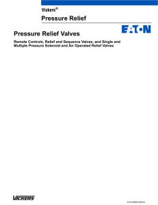 Vickers Pressure Relief Pressure Relief Valves