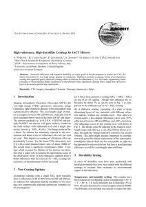 High-reflectance, High-durability Coatings for IACT Mirrors 1