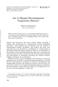 Are U-Shaped Developmental Trajectories Illusory?