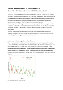 Reliable demagnetization of transformer cores