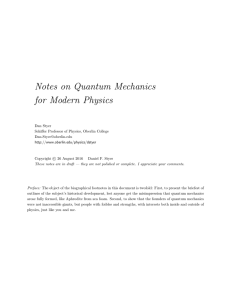 Modern Physics Notes