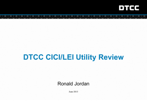 DTCC CICI/LEI Utility Review