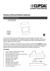 Passive Infrared Motion Detector 5420/90