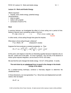 PHYS 101 Lecture 10 - Simon Fraser University