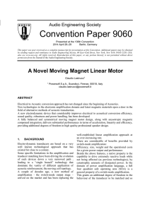 A Novel Moving Magnet Linear Motor