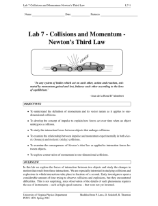 Lab 7 - Collisions and Momentum