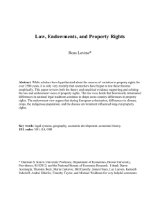 Law, Endowments, and Property Rights - Berkeley-Haas