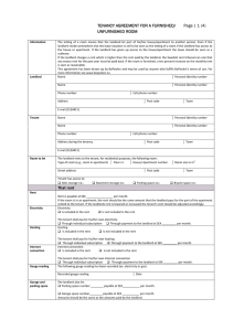 TENANCY AGREEMENT FOR A FURNISHED/ Page | 1 (4