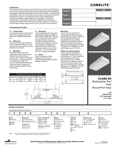 1x2 Recessed - Specification Sheet