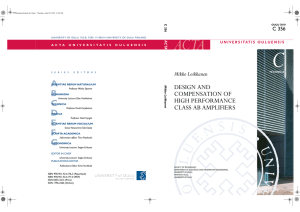 Design and compensation of high performance class AB amplifiers