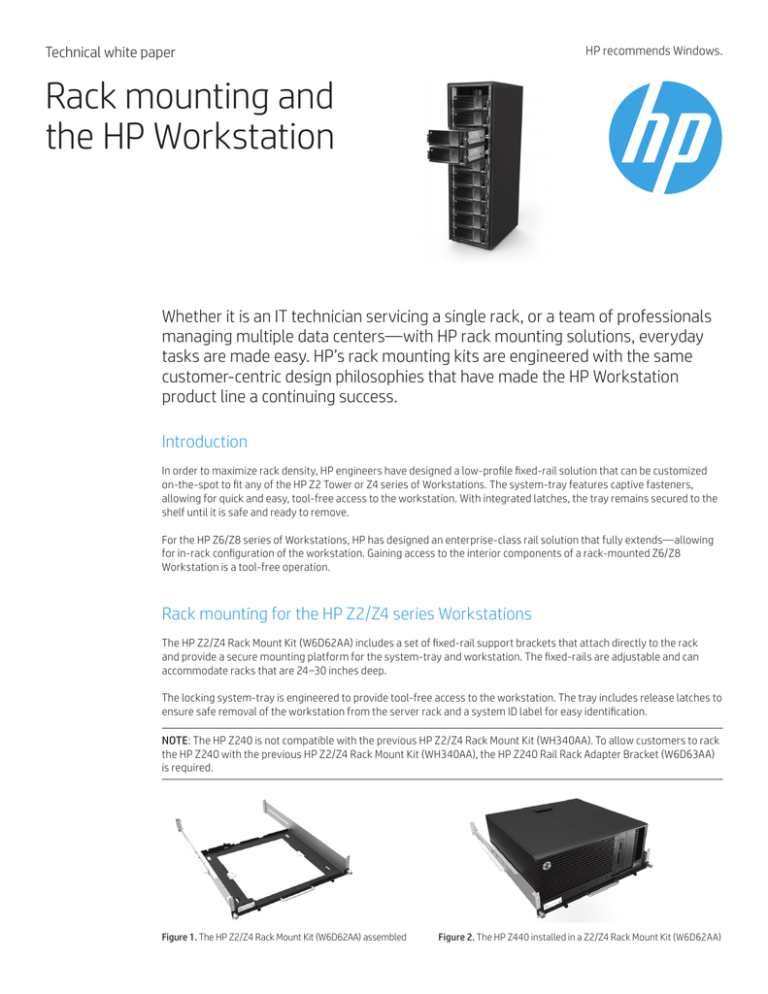 Rack mounting and the HP Workstation