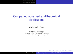 Comparing observed and theoretical distributions