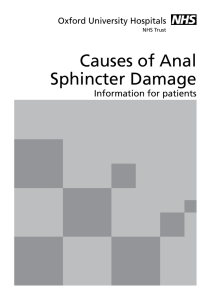 Causes of Anal Sphincter Damage