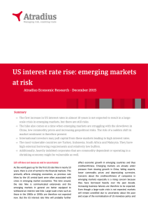 US interest rate rise: emerging markets at risk