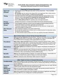 Quick Guide: How to Consent, Assess Comprehension, and