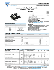 VS-GB90SA120U Insulated Gate Bipolar Transistor (Ultrafast IGBT