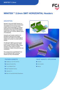 MINITEKTM 2.0mm SMT HORIZONTAL Headers