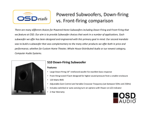 Powered Subwoofers, Down-firing vs. Front