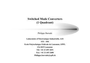 Switched Mode Converters (1 Quadrant)