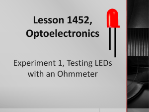 1452, Exp 1, Testing LEDs with an Ohmmeter
