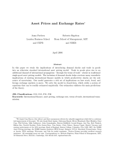 Asset Prices and Exchange Rates