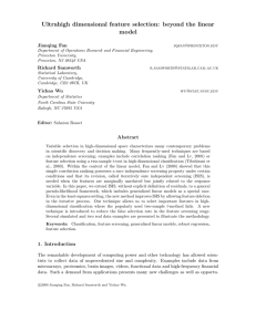 Ultrahigh dimensional feature selection