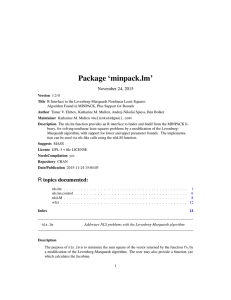 Package `minpack.lm`