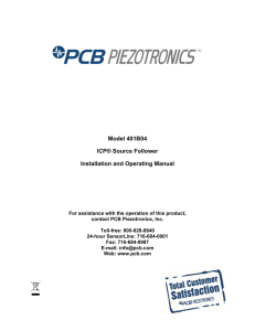 Model 401B04 ICP® Source Follower Installation and