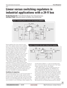 Linear versus switching regulators in industrial