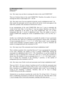 CS 280 Solution Guide Homework 5 1(a). How many ways are there