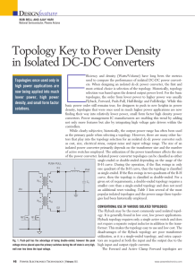 Topology Key to Power Density in Isolated DC