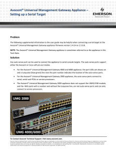 Avocent® Universal Management Gateway Appliance – Setting up a