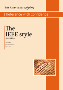 The IEEE style - University of York