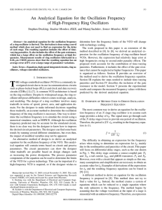 An Analytical Equation for the Oscillation Frequency