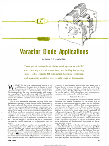 Varactor Diode Applications