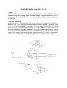 Simple DC buffer/amplifier circuit to enable simultaneous