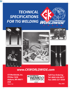 TIG Welding Technical Specifications