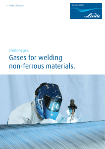 Gases for welding non-ferrous materials.