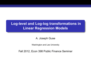 Log-level and Log-log transformations in Linear Regression Models