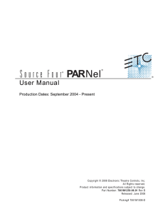 ETC S4 PARNel User Manual UL revB