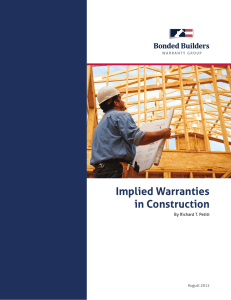 Implied Warranties in Construction