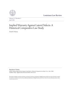 Implied Warranty Against Latent Defects