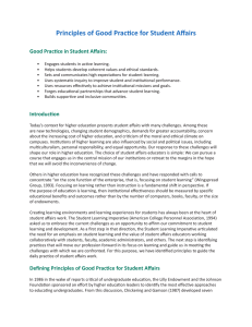 Principles of Good Practice for Student Affairs