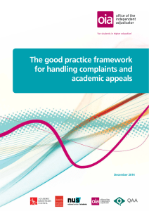 Good Practice Framework - Office of the Independent Adjudicator