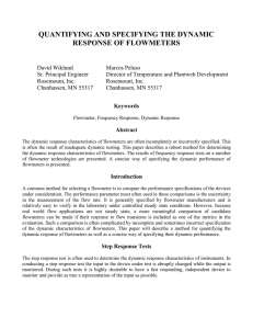 quantifying and specifying the dynamic response of flowmeters