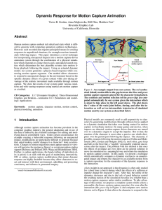 Dynamic Response for Motion Capture Animation