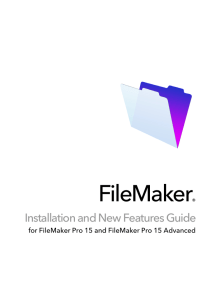 Installation and New Features Guide for FileMaker